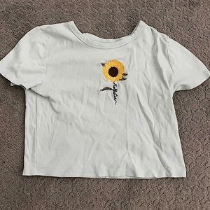 Hollister blue baby crop tee